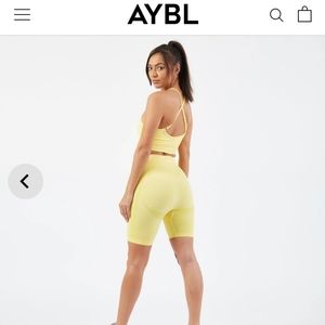 AYBL yellow short and bra set